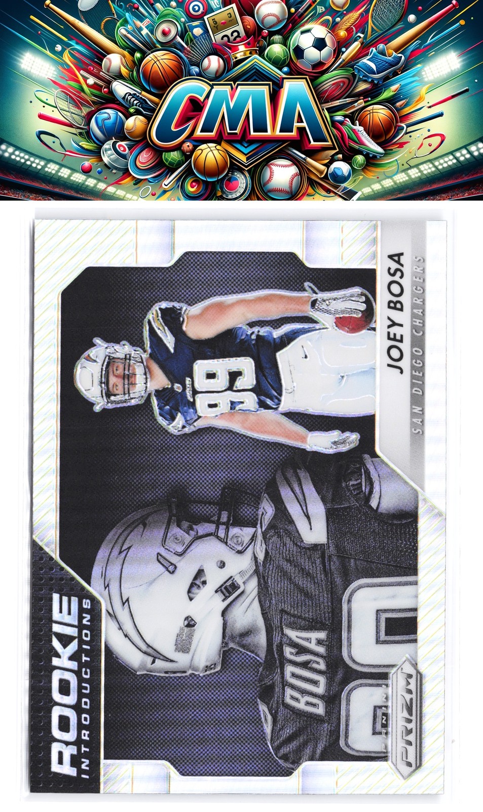 Joey Bosa #3 (Football Cards 2016 Panini Prizm Rookie Introduction) — is it worth grading?