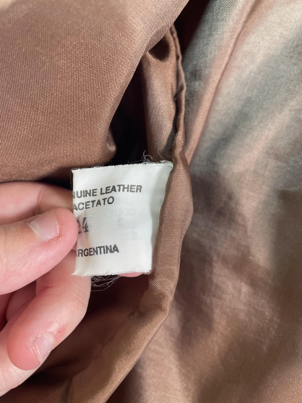 Vintage Comint Leather Bomber Jacket Mens Medium Brown Western Argentina 80s 90s image 11