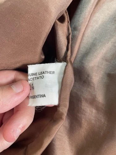 Vintage Comint Leather Bomber Jacket Mens Medium Brown Western Argentina 80s 90s image 11
