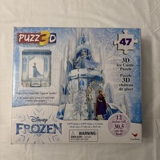 Disney Frozen 3D Ice Castle Puzzle 12 Tall - 47 Plastic Pieces NEW FB