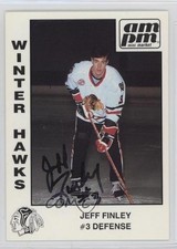 1986-87 AM/PM Portland Winter Hawks Jeff Finley #3 05v0