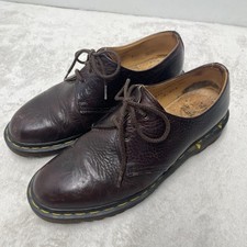 Dr Martens Made in England Dark Brown Leather Oxford Shoes Men's UK7 US8 Vintage
