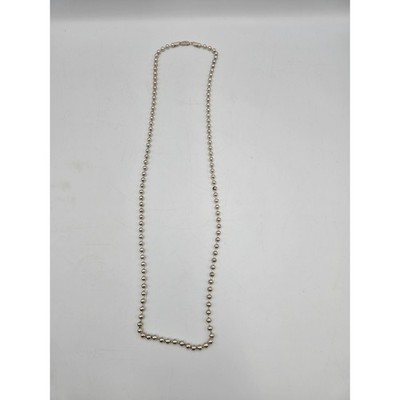 Unbranded Ball Chain Necklace Mens 31'' Silver Excellent 925 Italy 4mm Bead