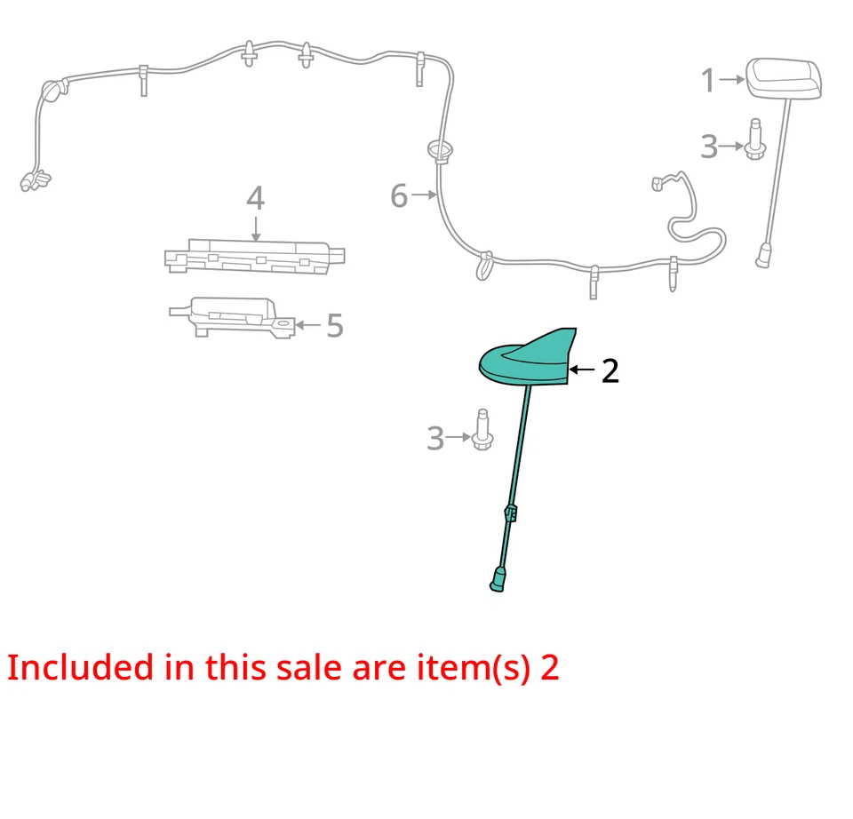 Cuerpo de antena y cable Chrysler 200 2016 5nu67GTWAC - NUEVO OEM Foto 3 de 4