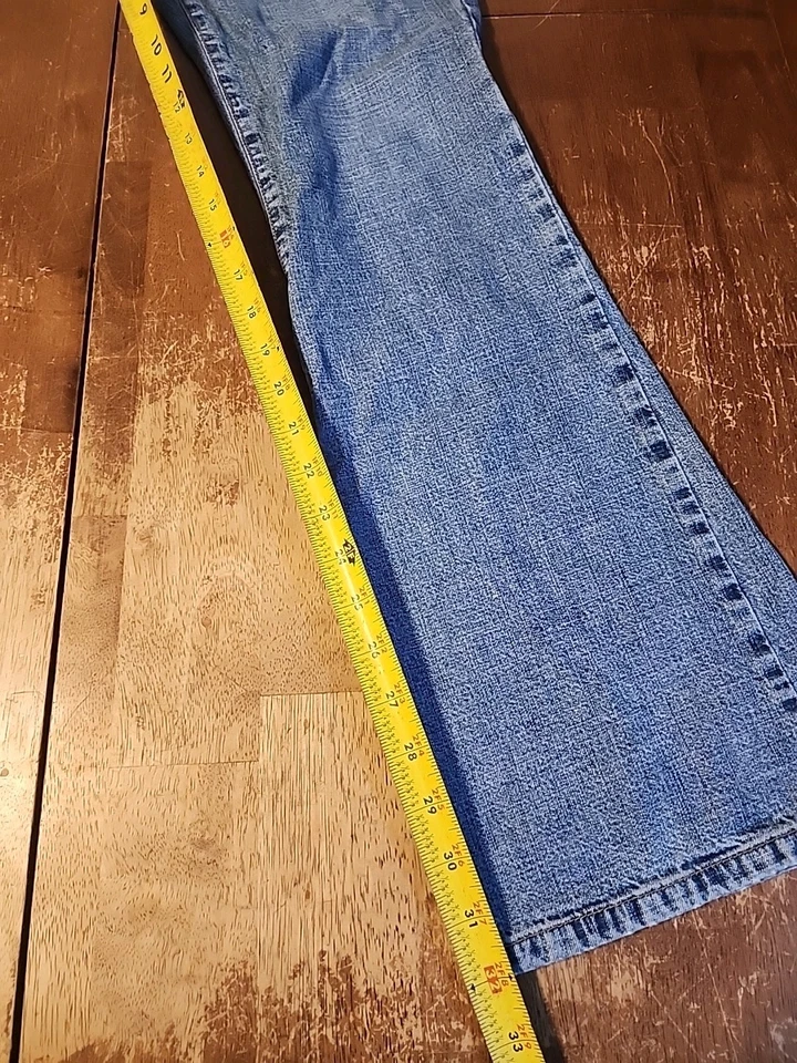 Pantalones de mezclilla informales azules vintage Lucky Brand para mujer 4/27 Y2k años 90 peto Foto 2 de 4