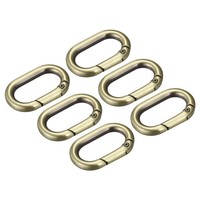 "Feder Ovaler Ring,6Stk 1,36\" Trigger Feder SchlüSselanhäNger Schnalle,Bronze"