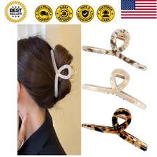3 Pack Large Metal Acetate Hair Claw Clips Big Non Slip Hair Clamp for Women ...