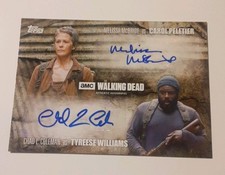 🔥The Walking Dead 🔥- Double Autographed  Card -CAROL/TYREESE- 43 of 99