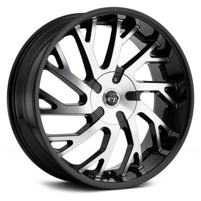 VCT V77 Wheels 20x8.5 (40, 5x114.3, 73.1) Black Rims Set of 4