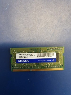 ADATA Arbeitsspeicher (AM1U16BC2P1-B1AH) - 2GB 1600Mhz PC3-12800S DDR3 SODIMM