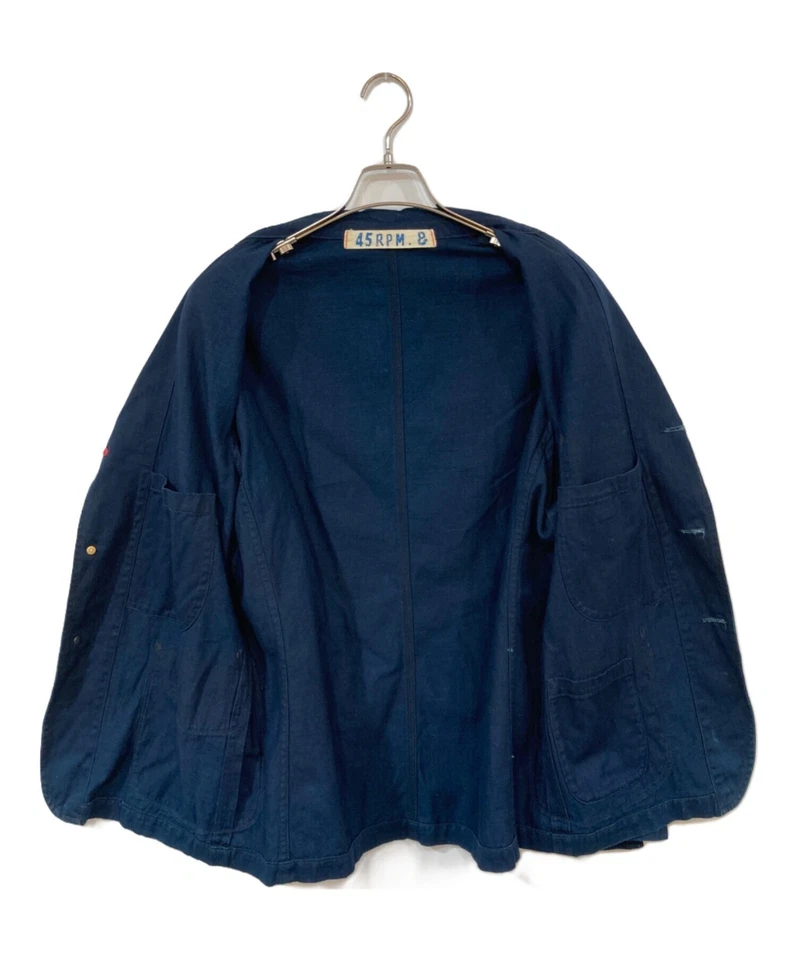 Chaqueta a medida de algodón 45 rpm 45R para hombre azul marino talla 4 hecha en Japón ligera Foto 4 de 4
