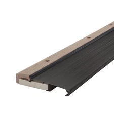 Bronze Adjustable Aluminum & Hardwood Threshold 5-5/8X 1-1/8 X 36 Inch Metallic