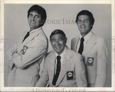 Press Photo ABC sportscasters Don Meredith, Howard Cosell & Frank Gifford