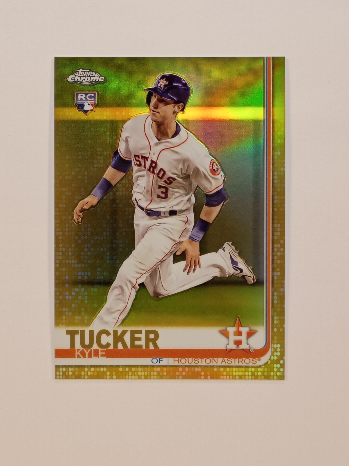 2019 Topps Chrome - Kyle Tucker #39 Gold Refractor Running /50 (RC)
