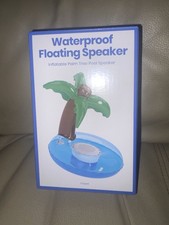 Waterproof Floating Speaker with Palm Tree Design NIB Fun Float Pool Swim Chill