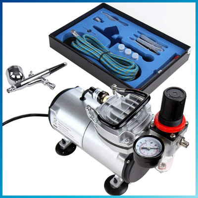 Airbrush-Set mit Kompressor Double Action 0,3mm für Modellbau und Kunst