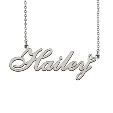 Stainless Steel Name Necklace for Women Custom Hailey Necklace Jewelry Gifts for