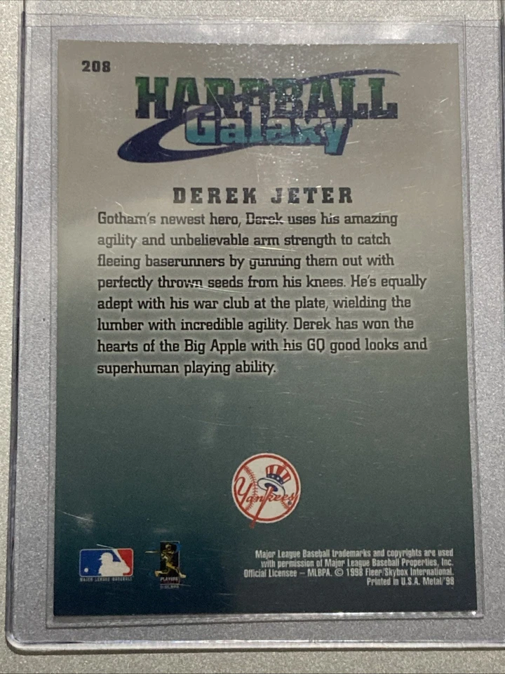 Fleer Skybox Metal Universe 1998 - Hardball Galaxy Derek Jeter #208 Foto 2 de 4