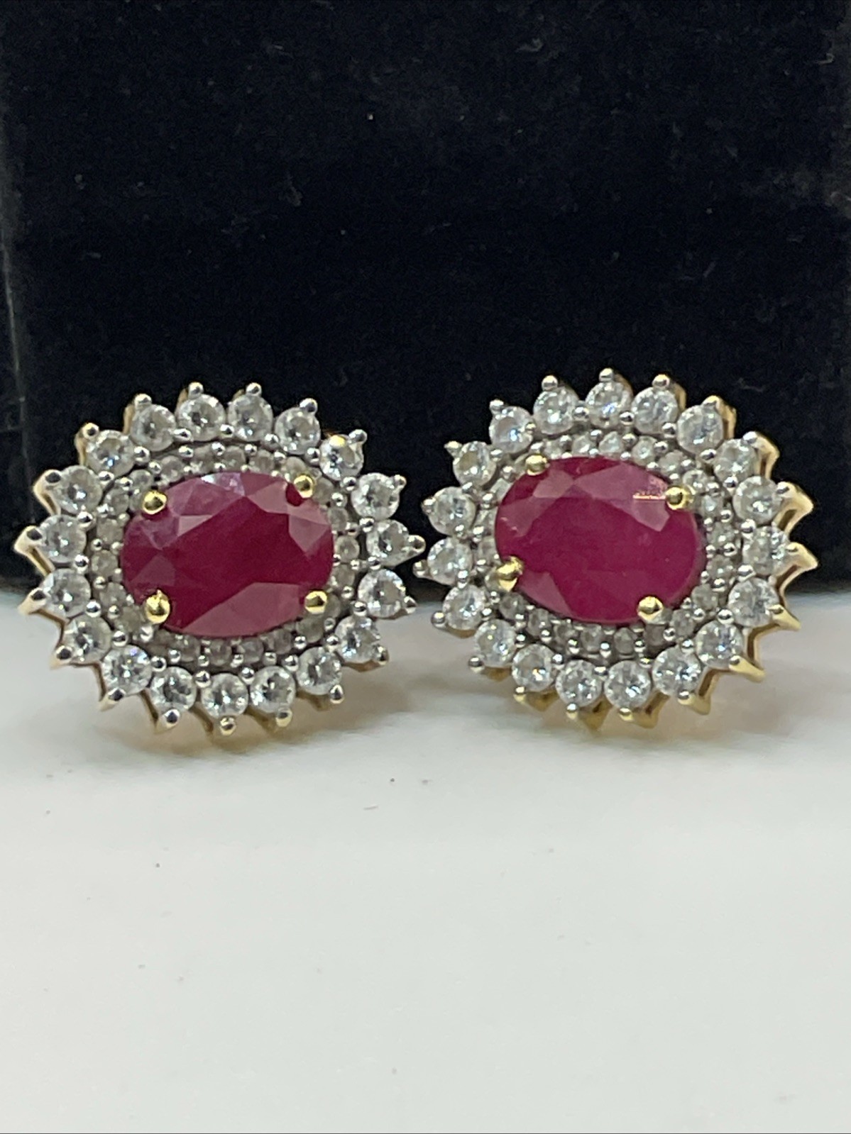 VINTAGE HANDMADE Solid 18K Yellow Gold Ruby & Dia… - image 17