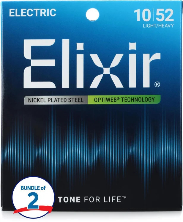 Elixir Strings 19077 Optiweb Electric Guitar Strings - 010-052 LightHeavy 5790₽