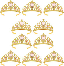 Princess Dress up Crowns and Tiaras for Child from 3 Years up Party Favors Pink