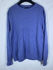 J.Crew Sweater Mens Medium Blue Crew Neck Cotton Soft Outdoor Light Pullover USA