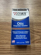 Otic Enzymatic Solution Dogs &Cats 1% Hydrocortisone Ear Itch Relief 1.25oz 8/27