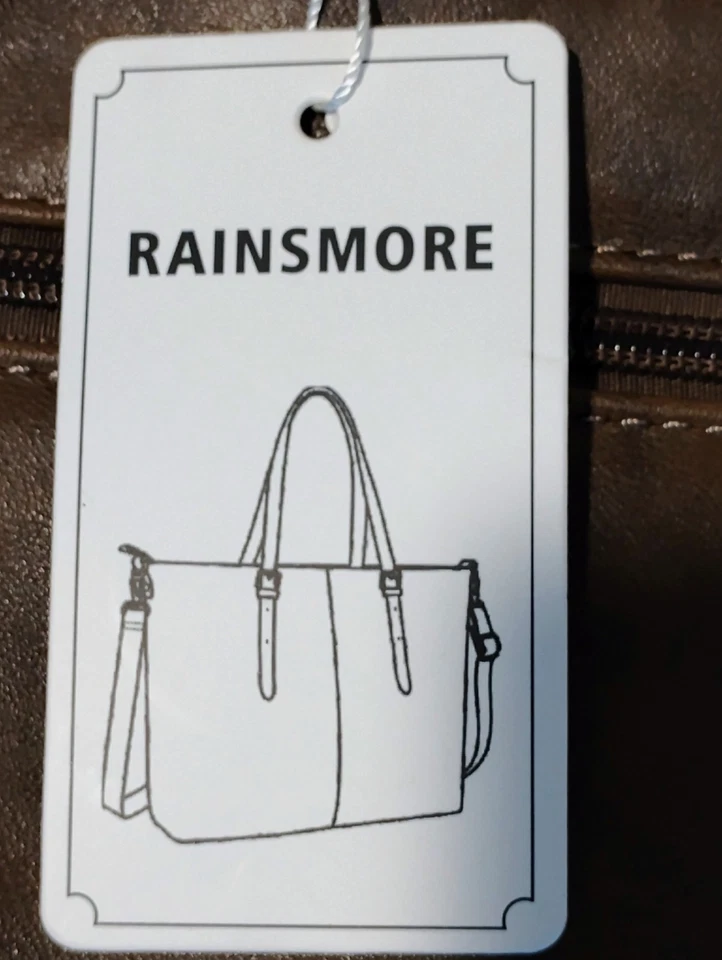 Bolso para Laptop Rainsmore con Correa para el Hombro Estilo Vintage Cuero PU Marrón Nuevo con Etiquetas  Foto 3 de 4