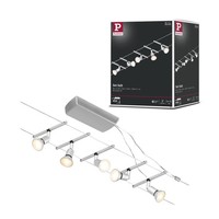 Corduo Seilsystem Salt Basisset GU5,3 Max. 5X10W 230/12V Chrom Matt
