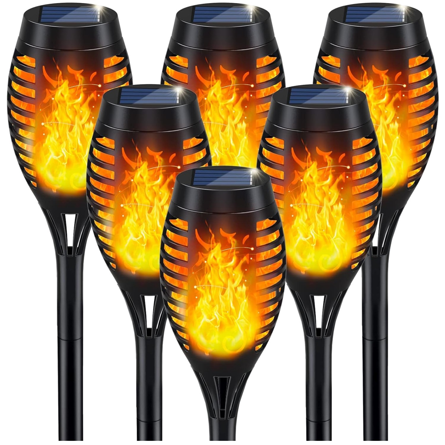 Outdoor Solar Flame Torches - 8 Hour Battery