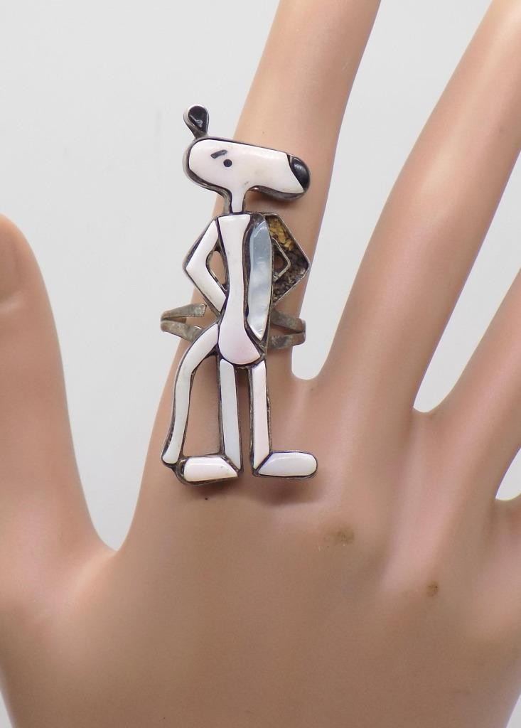 vtg Carol Kee ZUNI Toons Disney PINK PANTHER Sterling Silver