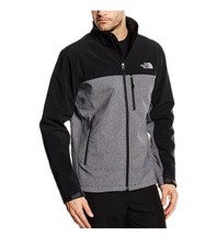 The North Face Apex Bionic Jacket Men L Softshell Windwall Gray Black Full Zip
