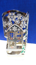 Bath and Body Foam Soap Holder Christmas Holiday Village Houses, Snowflakes Pine