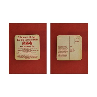 BrauAG Linz Stimmen Sie hier...Brauerei Bierdeckel Beermat