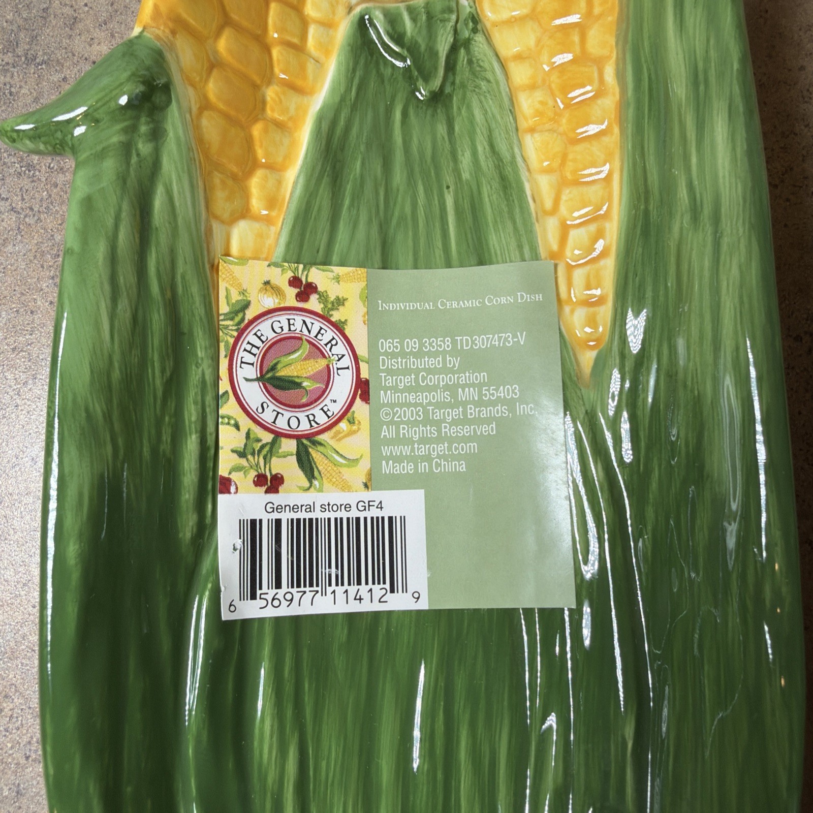 Vintage Set of 3 Individual Corn on the Cob Dishes Holder Ceramic 2003 NOS