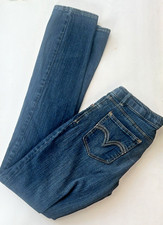 Levi's Girls 16 Regular Skinny Adjustable Waistband Denim Blue Jeans