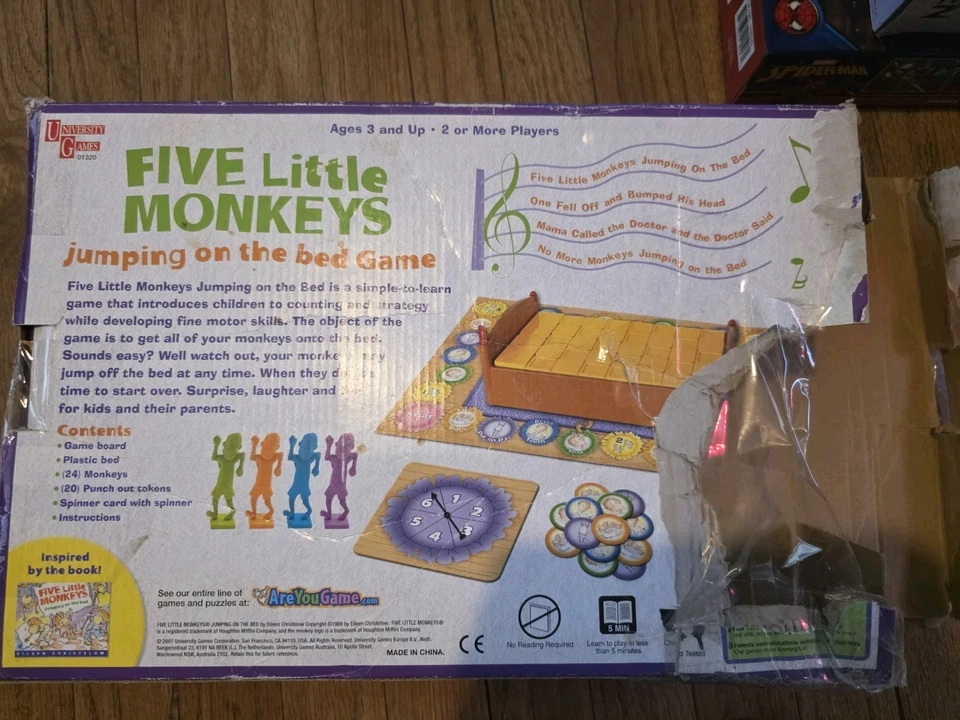 Five Little Monkeys Jumping On The Bed Game INCOMPLETE - Image 2 of 4