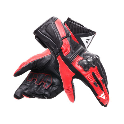 Dainese Reacto Carbon lang schwarz/lava-rot Sport Touring Urban Leder Motorc...