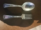 Fairfax Durgin-Gorham Sterling Silver .925 2-piece Baby curved Handle Spoon/Fork