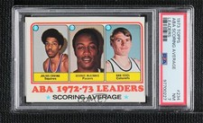 1973 Topps League Leaders Julius Erving George McGinnis Dan Issel PSA 7 HOF 1e3