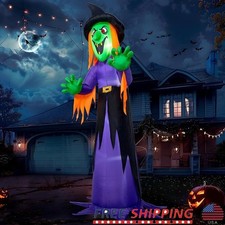 12ft Inflatable Scary Witch W/ LED Lights Halloween Decoration Yard Party New