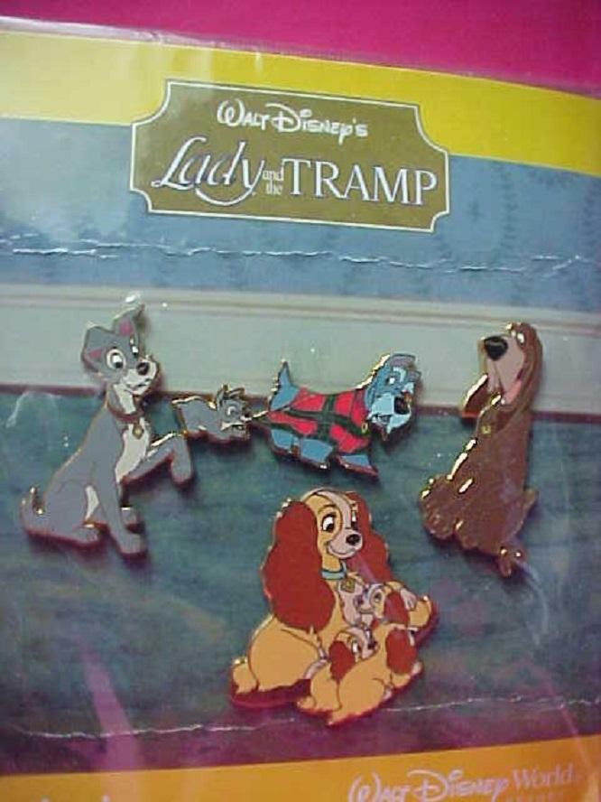Lady and the Tramp - 4 Pin Booster Collection Disney Pin Set on