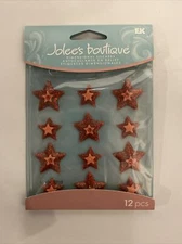 Jolee's Boutique RED STARS Dimensional Stickers Glitter Rhinestones Scrapbook
