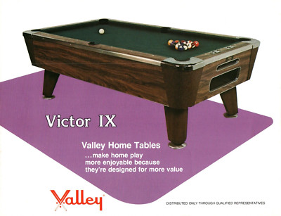 Arcade Flyer RARE Orig Valley Pool Table Billiard Promo Ad 8x11
