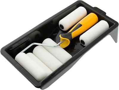 Koralle 4 Zoll Farbe Mini Roller Kit-Hochdichte Schaumstoffabdeckungen für Glanz 8-teiliges Set 43401