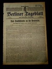 1917.12.1. BERLIŃSKI DZIENNIK Nota Niemiec do neutralnych