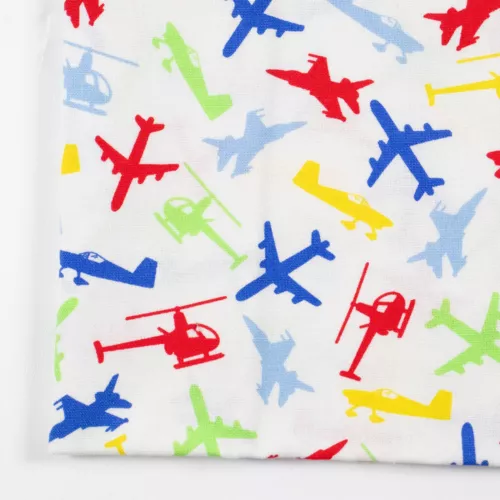 Junior Pilots Exclusively Quilters Cotton Fabric 1 Yard Planes Helicopters