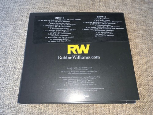 ROBBIE WILLIAMS - SWINGS BOTH WAYS LIVE - HAND SIGNED / AUTOGRAPHED DOUBLE CD - Zdjęcie 2 z 4