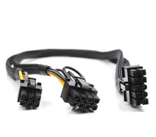 For HP DL380 G8 G9 10pin to 6pin and 8pin Power Adapter GPU Cable 50cm US Ship