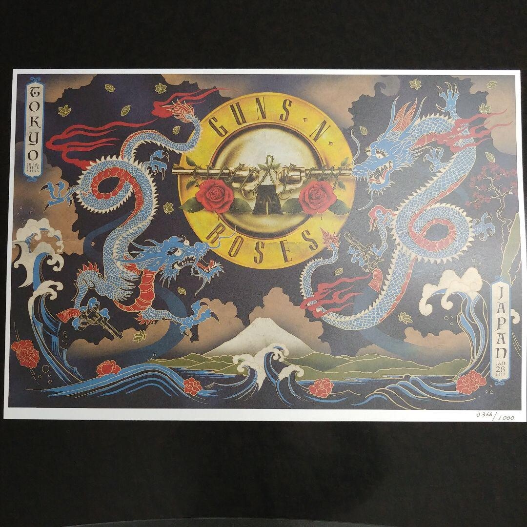 guns n' roses 5/5 日本限定ポスター　POSTER リトグラフ 2025年最新】リトグラフ gunsの人気アイテム - メルカリ